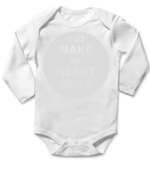 make my heart smile Long Sleeve Baby One-Piece