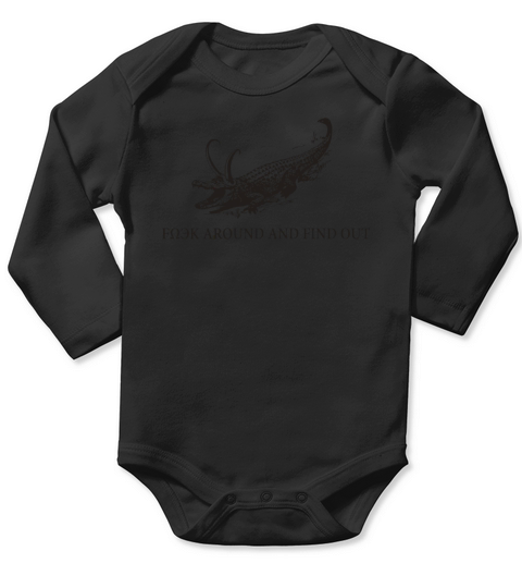 Mischief Gator Censored Classic T Shirt Long Sleeve Baby One-Piece