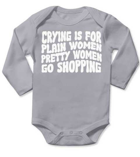 Pretty Women Go Shopping Strong Mom Mother Mommy Long Sleeve Baby One-Piece