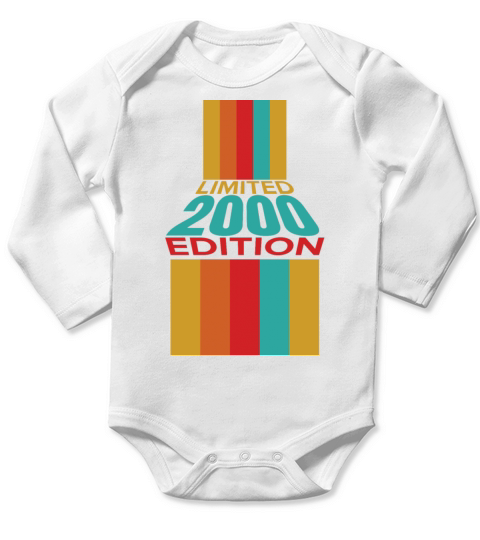 Retro Vintage Limited Edition 2000 Long Sleeve Baby One-Piece