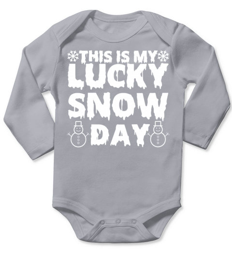 This Is My Lucky Snow Day Long Sleeve Baby One-Piece