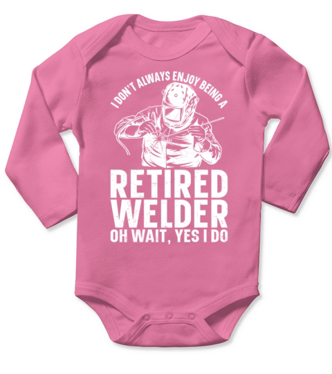 Welder Welding Retirement Vintage Long Sleeve Baby One-Piece