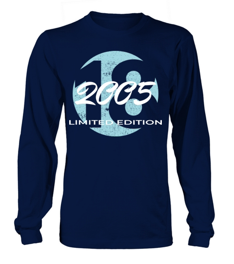 18th birthday boys girls 18 years 2005 vintage Long sleeved Unisex