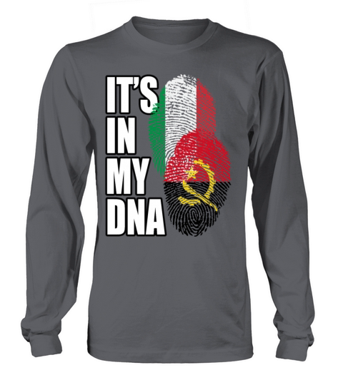 Angolan And Italian Mix Heritage DNA Flag Long sleeved Unisex