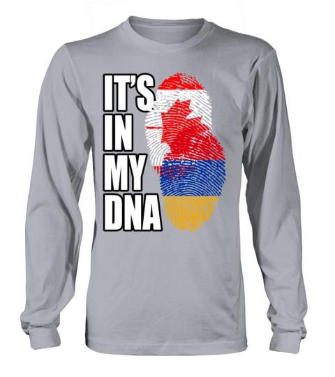 Armenian And Canadian Mix Heritage DNA Flag Long sleeved Unisex