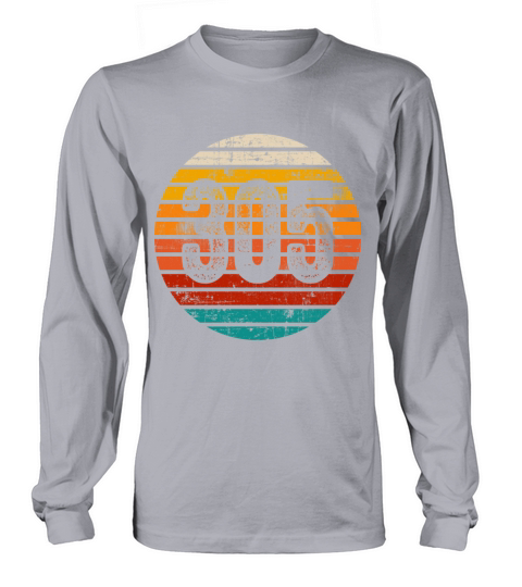 Distressed Vintage Sunset 305 Area Code Long sleeved Unisex