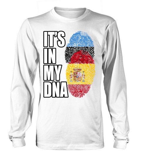 Estonian And Spaniard Mix Heritage DNA Flag Long sleeved Unisex
