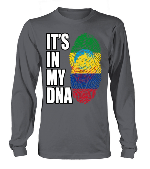 Ethiopian And Colombian Mix Heritage DNA Flag Long sleeved Unisex