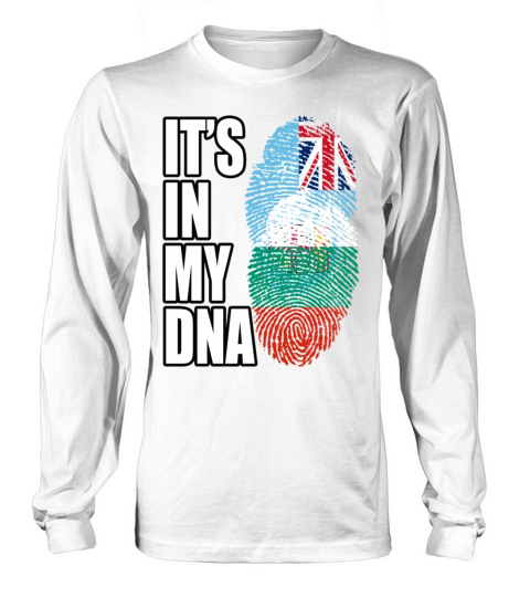Fijian And Bulgarian Mix Heritage DNA Flag Long sleeved Unisex