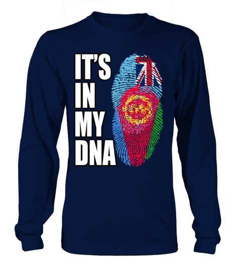 Fijian And Eritrean Mix Heritage DNA Flag Long sleeved Unisex