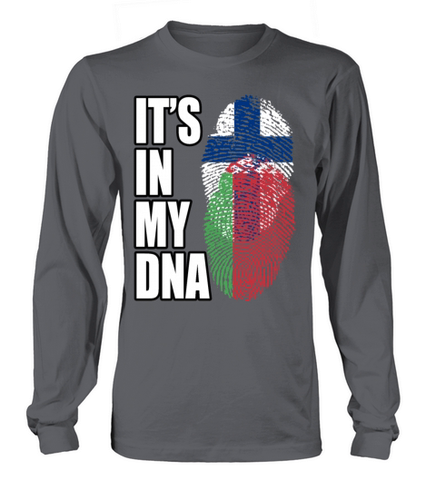 Finland And Belarusian Mix Heritage DNA Flag Long sleeved Unisex