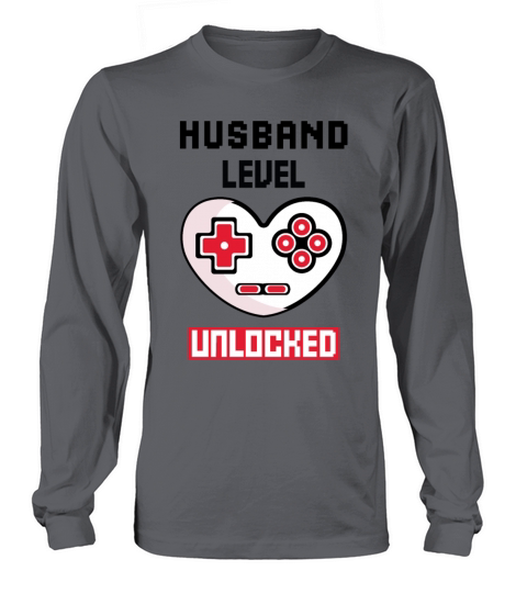 Funny Valentines Day Husband Level Unlocked Long sleeved Unisex