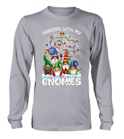 Hanging With My Gnomies Nordic Santa Gnome Christm Long sleeved Unisex