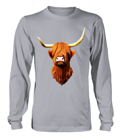 Highland Cattle Design Farmer imprint cow Long sleeved Unisex