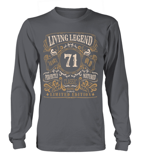 Retro Vintage Birth Whiskey Age 71 Years Old Long sleeved Unisex