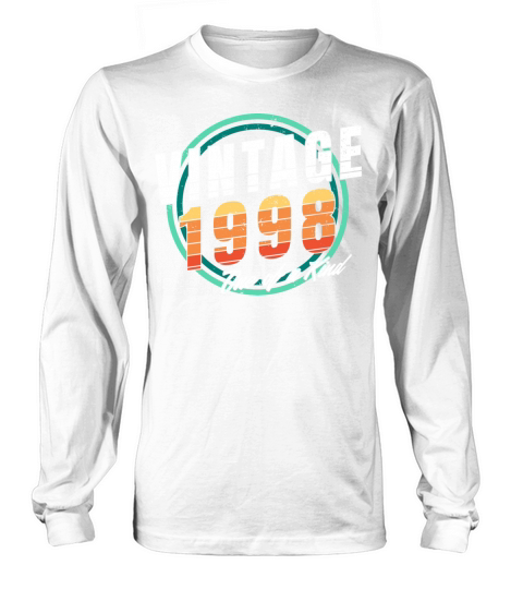 Vintage 1998 Shirt for Men Women 25 Year Old 25th Long sleeved Unisex