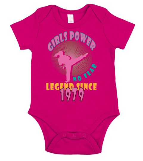 1979 vinatge Girls Power Birthday Short Sleeve Baby One-Piece