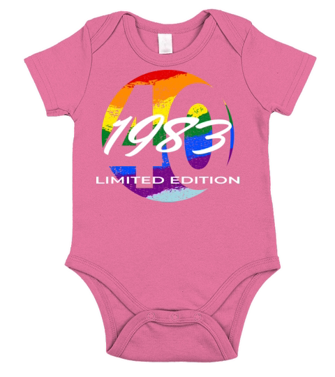 40th birthday men women 40 years 1983 vintage Short Sleeve Baby One-Piece