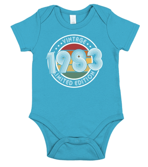 40th birthday vintage 1983 limited edition Short Sleeve Baby One-Piece