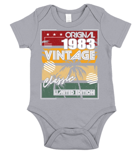 40th birthday vintage 1983 original classic 1983 Short Sleeve Baby One-Piece