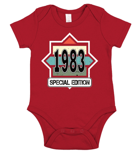 40th birthday vintage 1983 special edition Short Sleeve Baby One-Piece