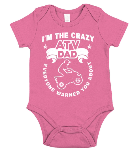 all terrain vehicles Crazy DAD theme vintage style Short Sleeve Baby One-Piece
