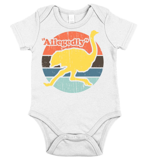 Allegedly Ostrich Vintage Distressed Short Sleeve Baby One-Piece