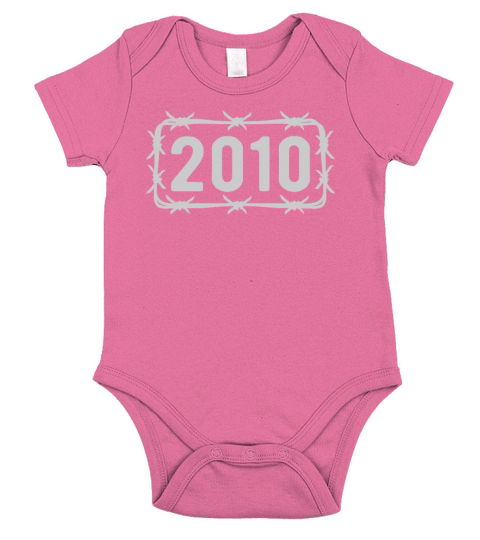 Birthday Vintage 2010 Barbed Wire Short Sleeve Baby One-Piece