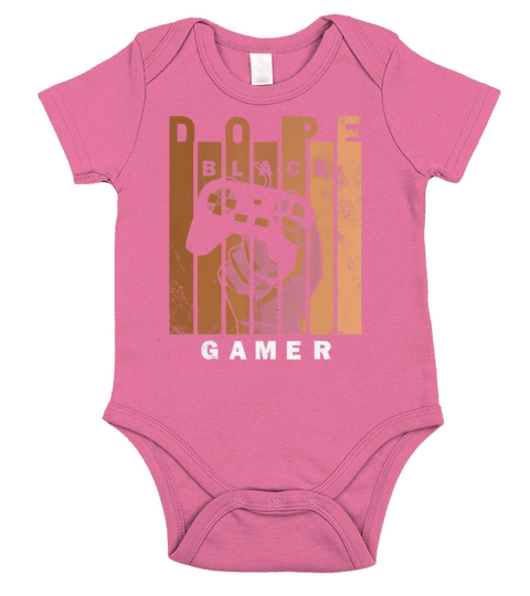 Black Gamer Black histroy month design For Gaming Short Sleeve Baby One-Piece