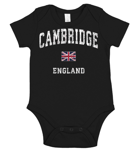 Cambridge England Vintage Athletic Sports Design Short Sleeve Baby One-Piece