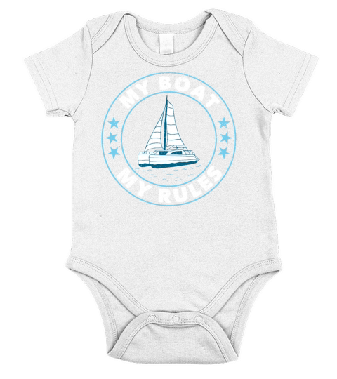 Catamaran Sailor My Boat My Rules Short Sleeve Baby One-Piece
