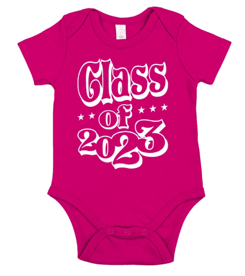 Class Of 2023 Senior 23 Graduation Vintage School Short Sleeve Baby One-Piece