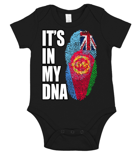 Fijian And Eritrean Mix Heritage DNA Flag Short Sleeve Baby One-Piece