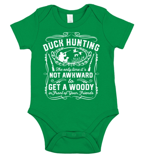 Funny Duck Hunting Vintage Woodie Hunter Friends G Short Sleeve Baby One-Piece