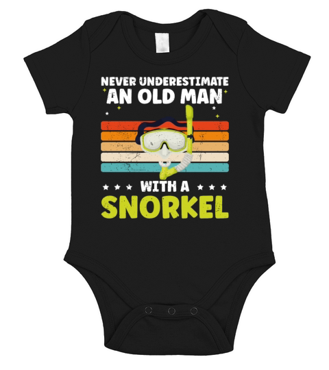 Funny Snorkeling Dive Design For Snorkeler Cool Short Sleeve Baby One-Piece