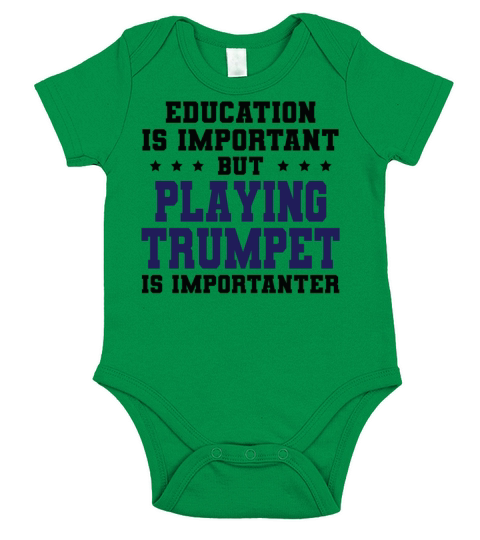 Funny Trumpet Is Importanter Short Sleeve Baby One-Piece