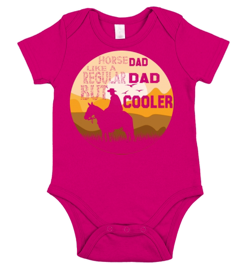 horse dad like a regular dad but cooler Short Sleeve Baby One-Piece