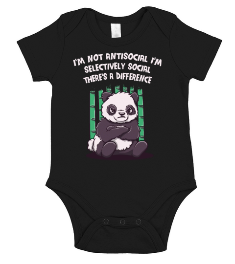 Im Not Antisocial Im Selectively Social Funny Sarc Short Sleeve Baby One-Piece