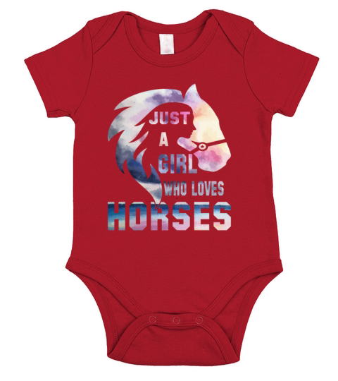Juste A girl Who Loves Horses Short Sleeve Baby One-Piece