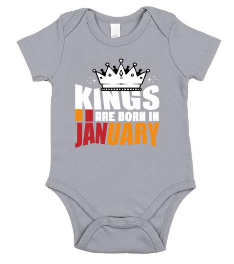Kings are born in january Short Sleeve Baby One-Piece