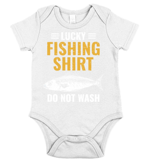 Lucky Fishing Shirt for Fish Hunter and Fisherman Short Sleeve Baby One-Piece