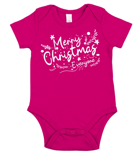 Merry christmas caligraphy Short Sleeve Baby One-Piece