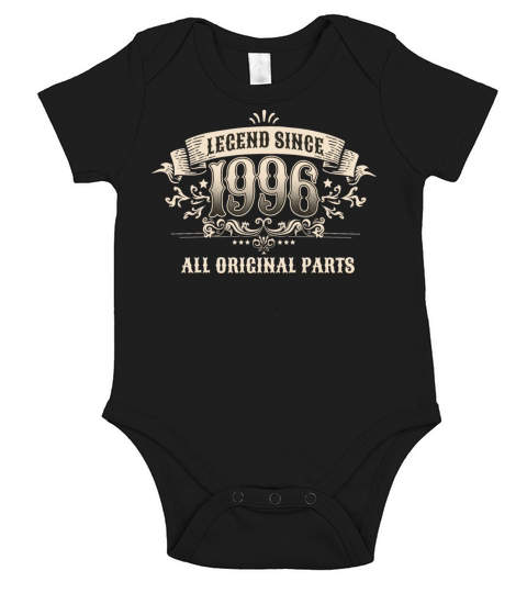 Retro Vintage Legend Since 1996 All Original Parts Short Sleeve Baby One-Piece