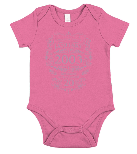 Sayings for the 20th birthday January 2003 Short Sleeve Baby One-Piece