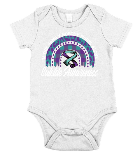 Suicide Prevention We Wear Teal Purple Short Sleeve Baby One-Piece
