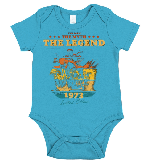 The Man The Myth The Legend 1973 Short Sleeve Baby One-Piece