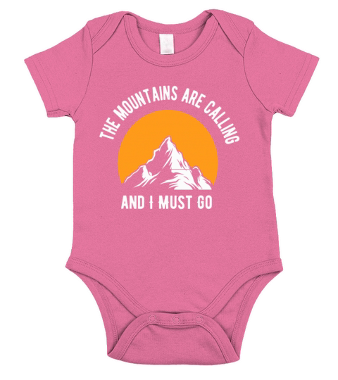 The Mountains Are Calling and I Must Go Funny Hiki Short Sleeve Baby One-Piece
