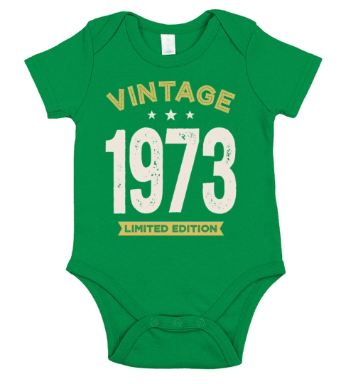 Vintage 1973 - 49th birthday Retro Classic Short Sleeve Baby One-Piece