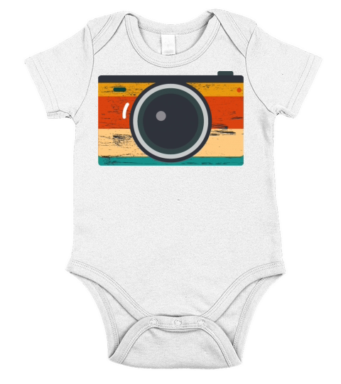 vintage photographic camera Short Sleeve Baby One-Piece