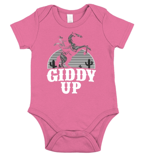 Western Movies Horses Riding Saying Gift Short Sleeve Baby One-Piece